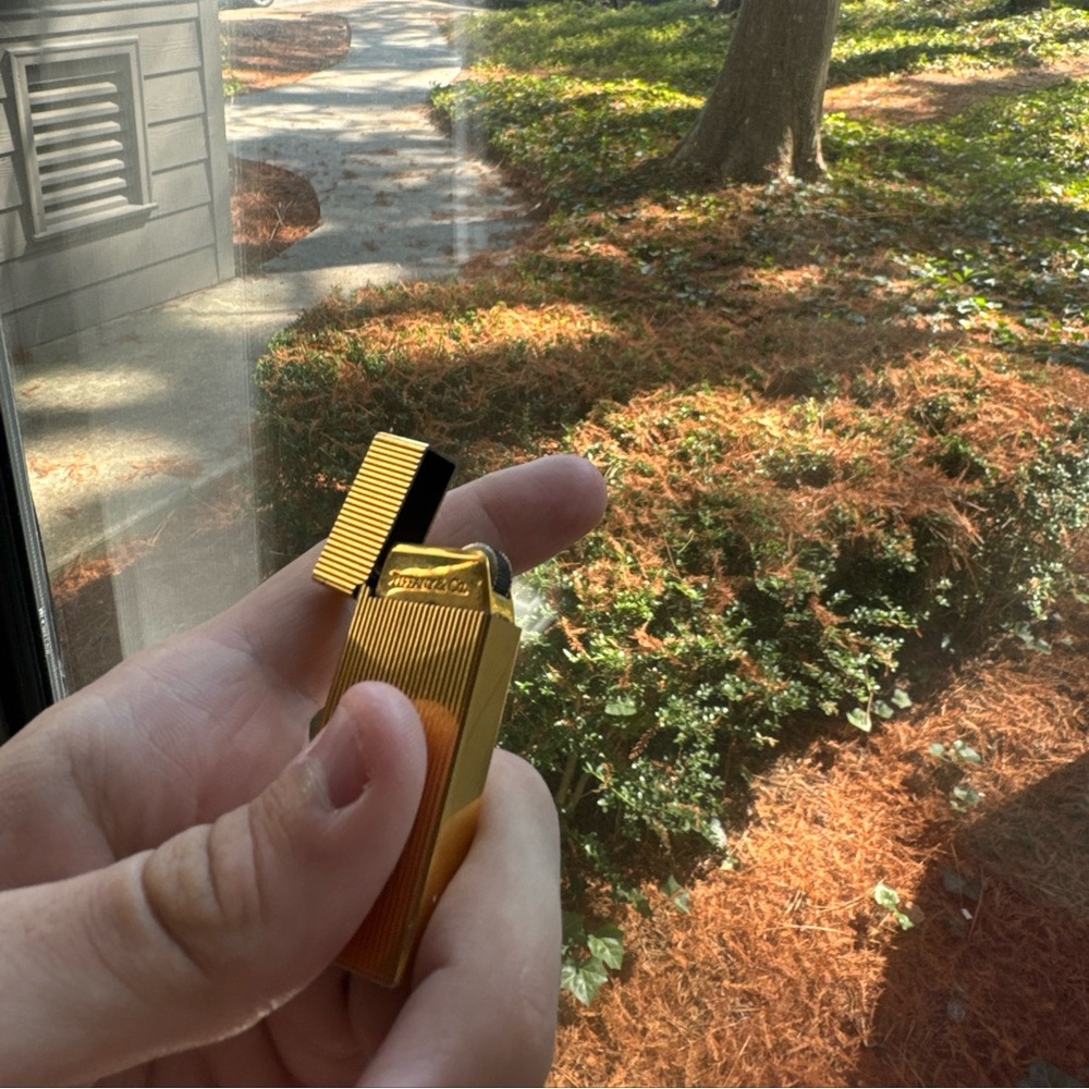 Tiffany & Co. Vintage ART DECO Gold Tone Cigarette Lighter (NOT TESTED)